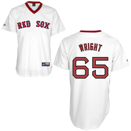 Steven Wright #65 Youth Baseball Jersey-Boston Red Sox Authentic Home Alumni Association MLB Jersey